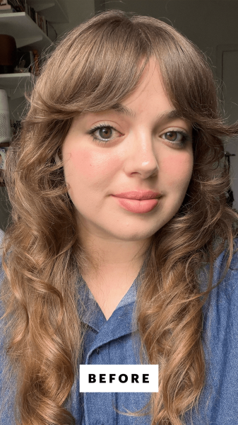 Allure commerce producer Sarah Hoffmann before applying the MAC Dazzleshadow Eye Shadow Stick